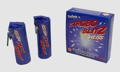 Strobo Blitz weiss, 3er Schtl. Blitz-Fontänen NEU