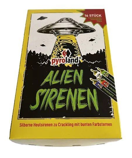 Alien Sirenen mit Crackling, 16er FS, KAT F1 Alien Sirenen mit Crackling, 16er FS, KAT F1