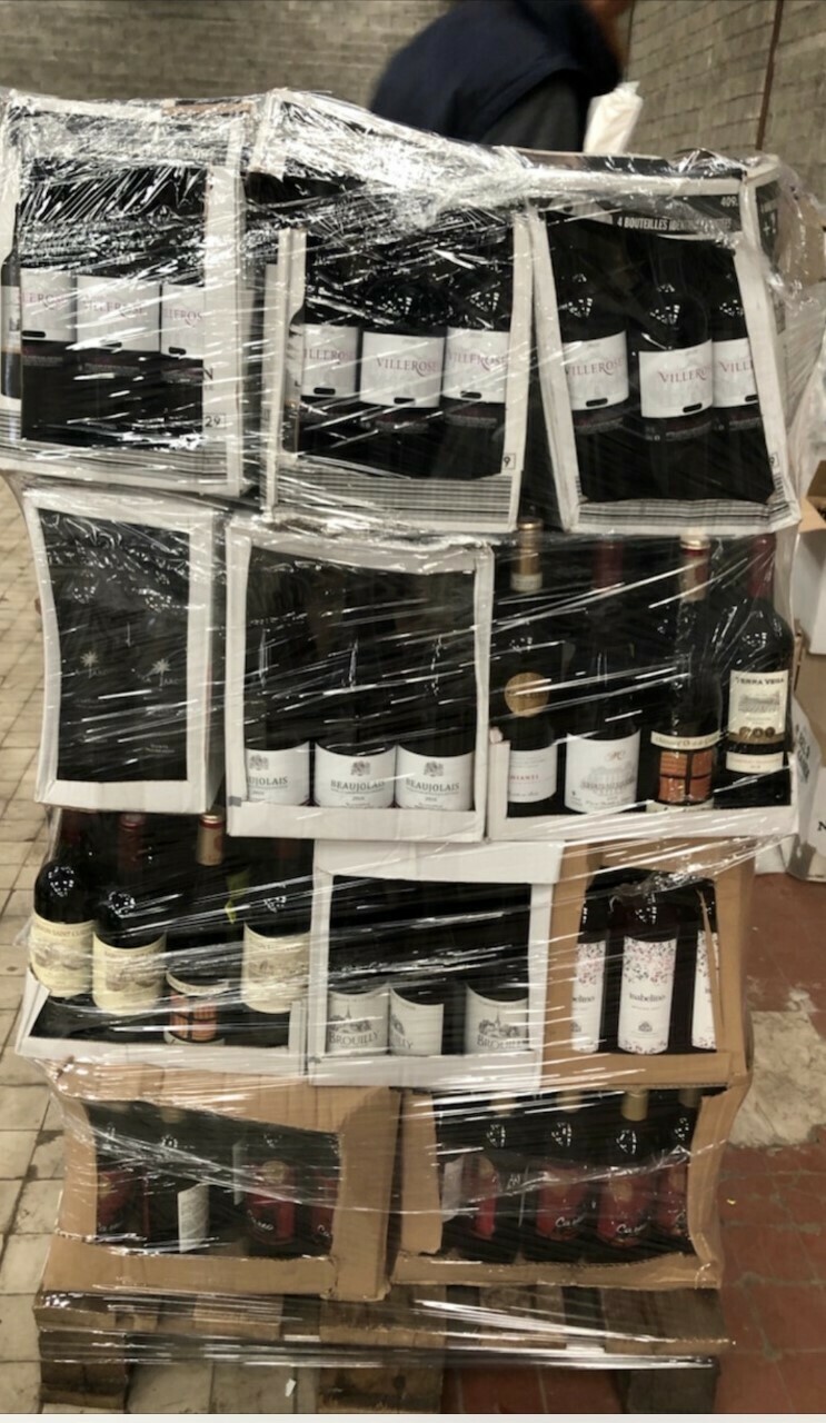 600 bouteilles de vin