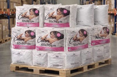 Lot de 100 oreillers 60x60 et 59x70 cm mémoire de forme 