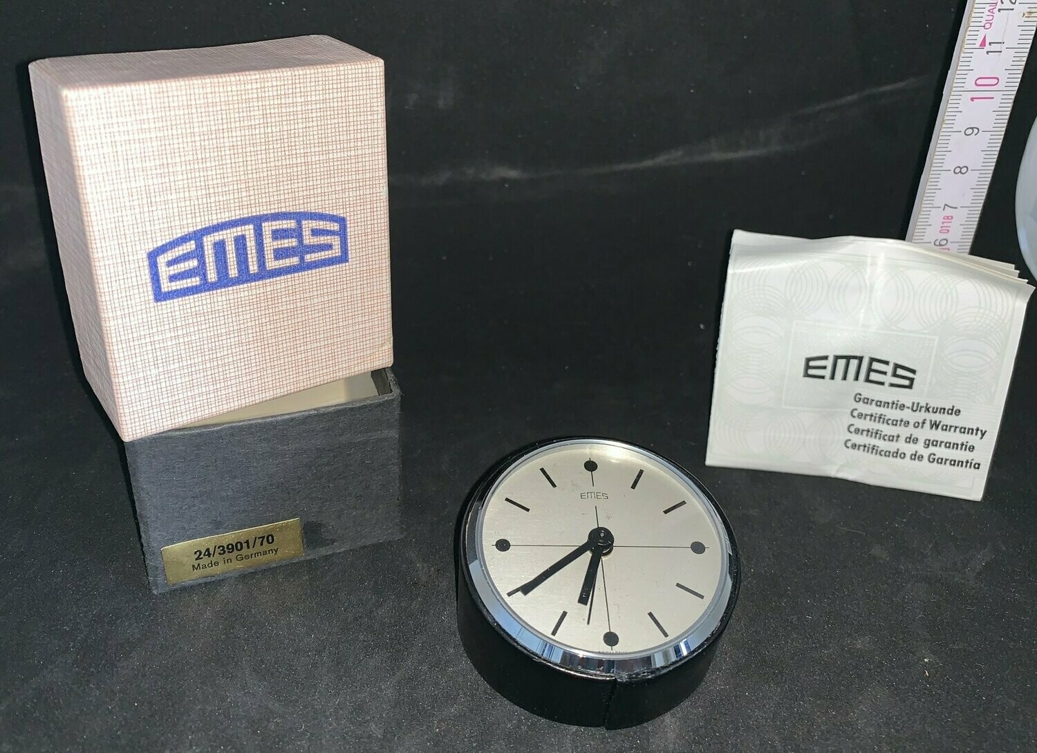Mechanischer Wecker Tischuhr Uhr EMES made in Germany vintage alarm clock  ~60er