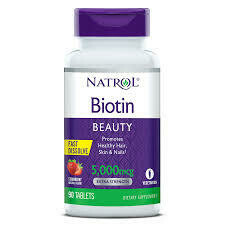 Biotin food supplement for hair growth