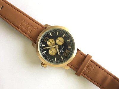 Mont Blanc brown strap watch