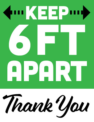 Keep 6ft Apart Sign Keep 6ft Apart Sign