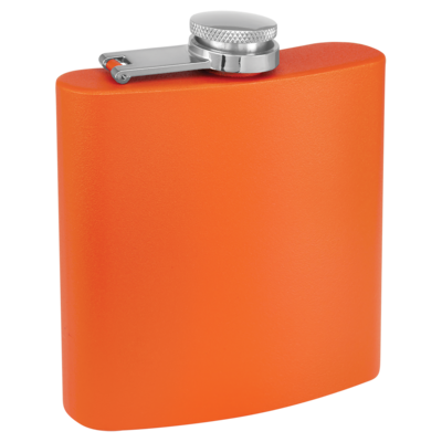 6oz Flask - Powder Coated Stainless Steel (Assorted Colors) 6oz Flask - Powder Coated Stainless Steel (Assorted Colors)