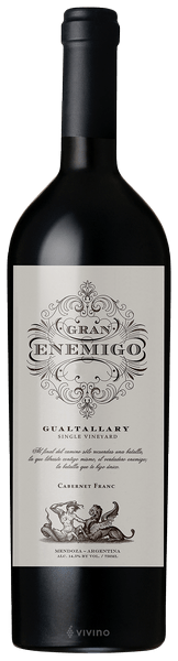 Bodega Aleanna Gran Enemigo Gualtallary Single Vineyard Cabernet Franc Tupungato 2017 (750 ml)