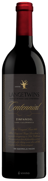 LangeTwins Centennial Zinfandel 2014 (750 ml)