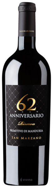 Cantine San Marzano Primitivo di Manduria Anniversario 62 Riserva 2018 (750 ml)