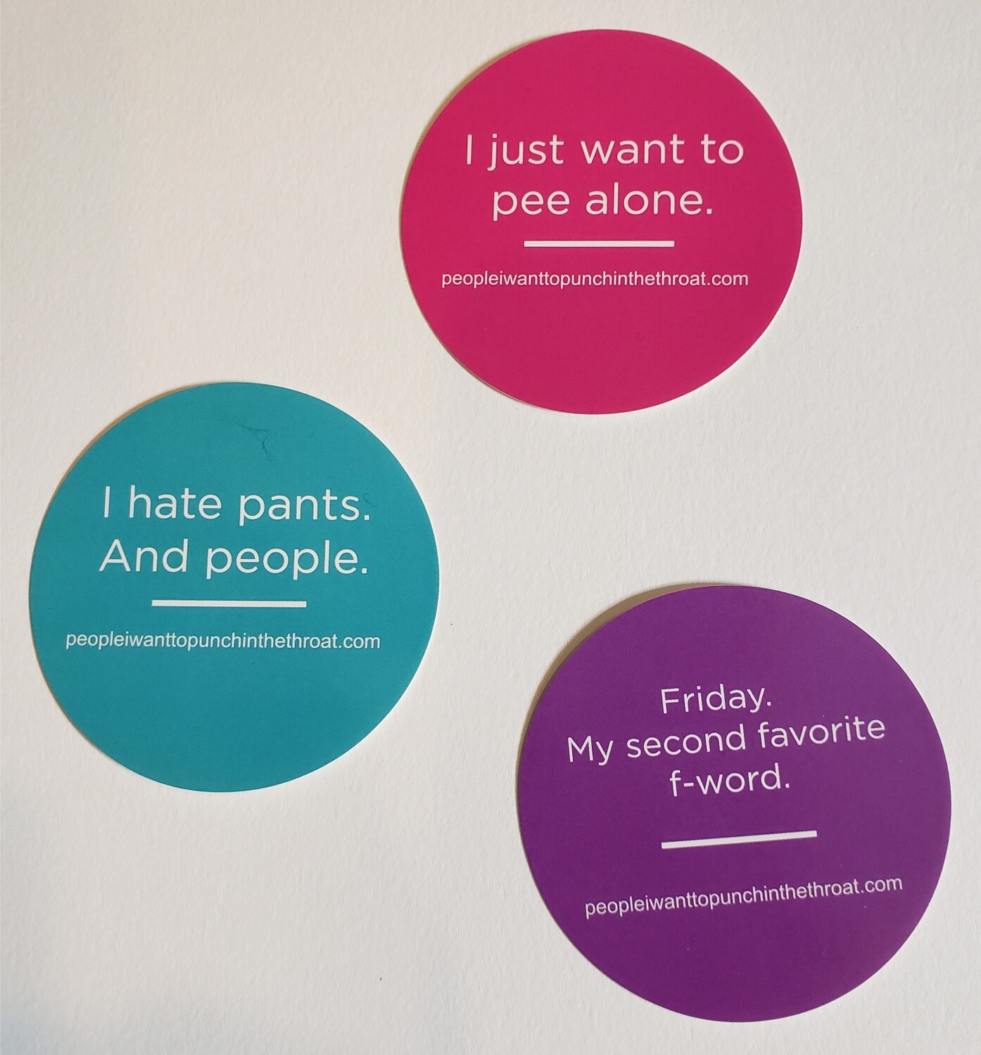 I Hate Pants and People Sticker Set