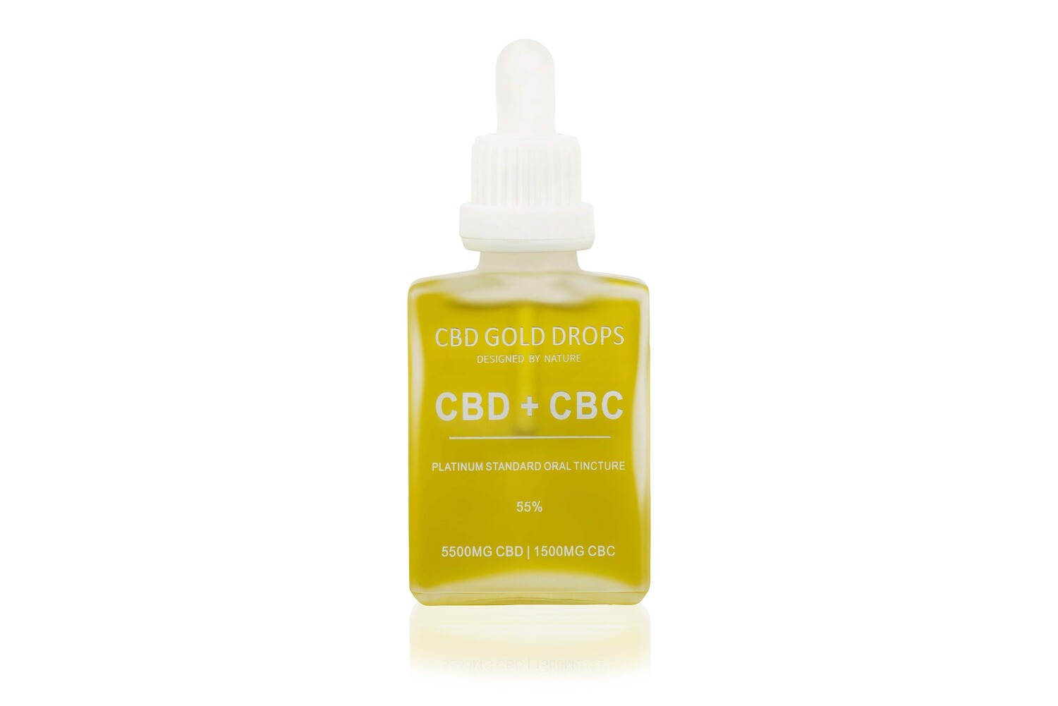 CBD GOLD DROPS 100ml BOTTLE 55% CBD 5500mg + CBC 1500mg