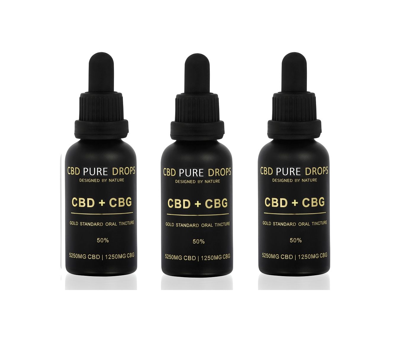 BUY 3 x CBD PURE DROPS 50% CBD 5250mg + CBG 1250mg 30ml