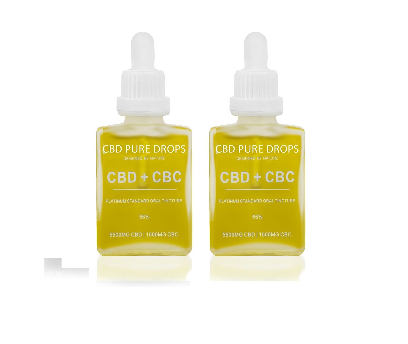 BUY 2 x CBD PURE DROPS 55% CBD 5500mg + CBC 1500mg 30ml
