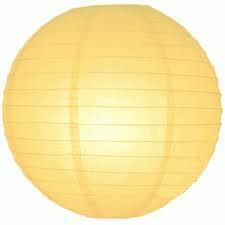Pale Yellow Paper Lantern