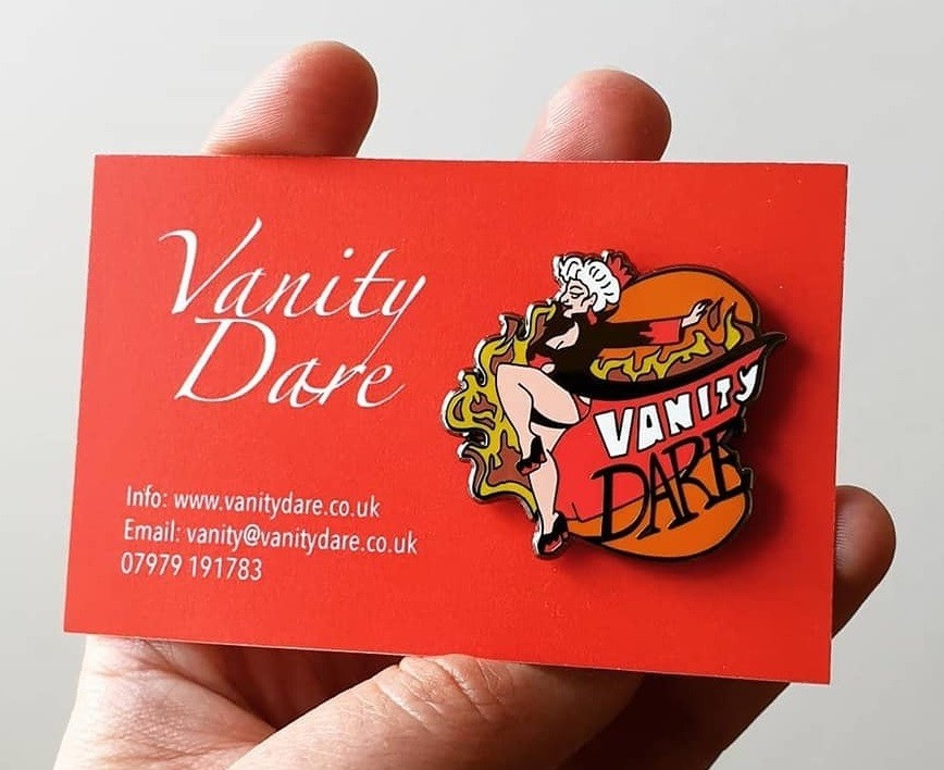Vanity Dare Logo Pin Badge