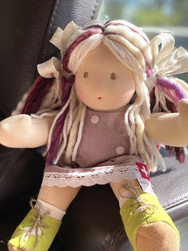 POUPEE EN LAINE 38cm, 100% naturel