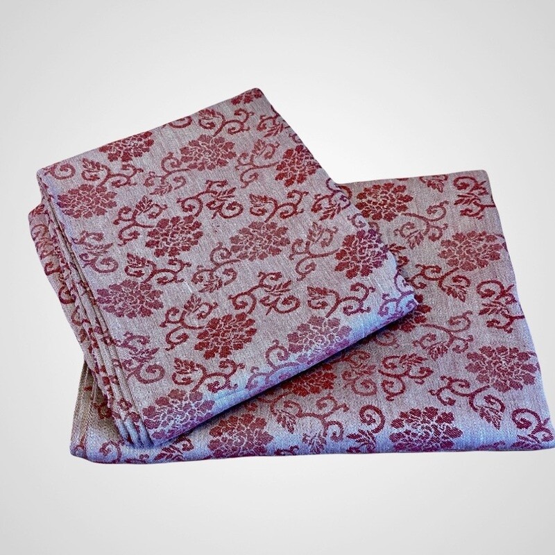 Nappe de table en lin, 150x150cm, tissu Jacquard