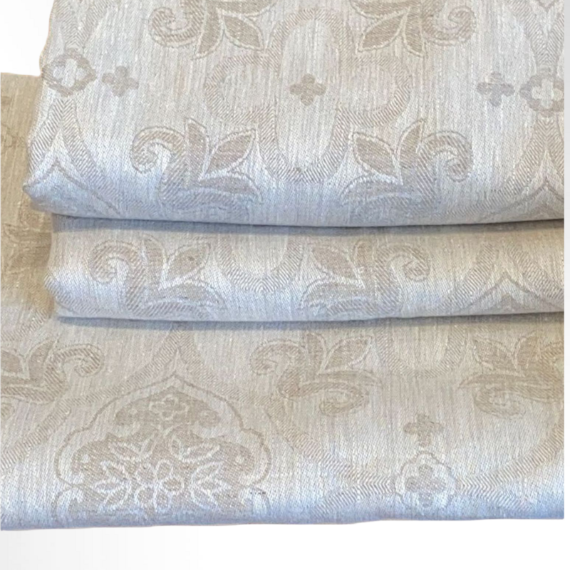 Nappe de table en lin, tissu jacquard 150x250cm