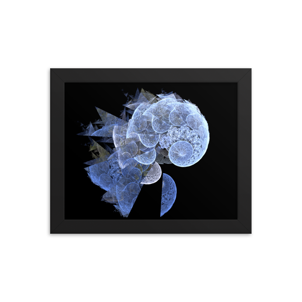 &quot;Flower Conch&quot; Black Print
