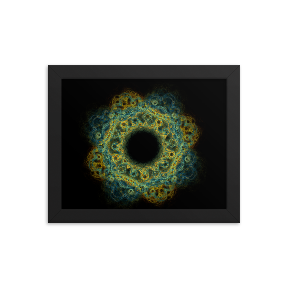 &quot;Dragon God&#39;s Iris&quot; Black Print