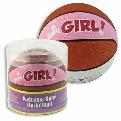 3" BABY BASKETBALL W/GIFT BOX PINK