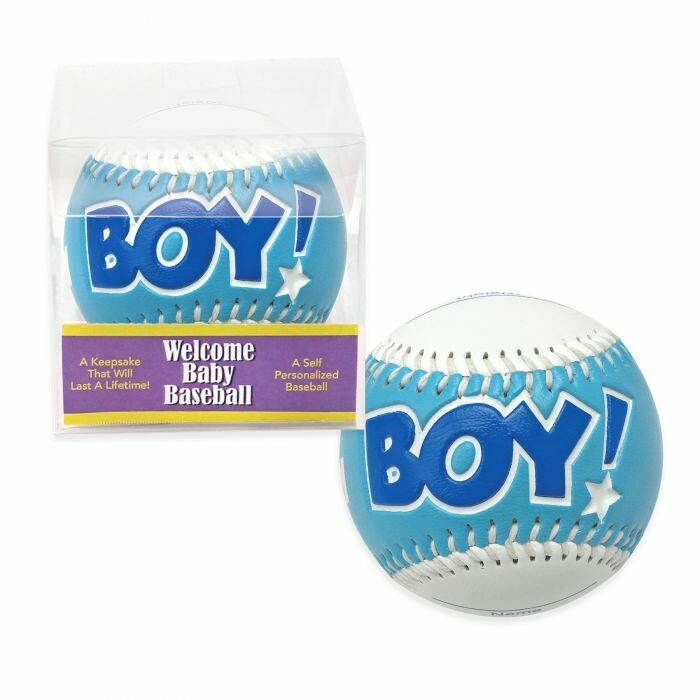 3" BABY BASEBALL W/GIFT BOX BLUE