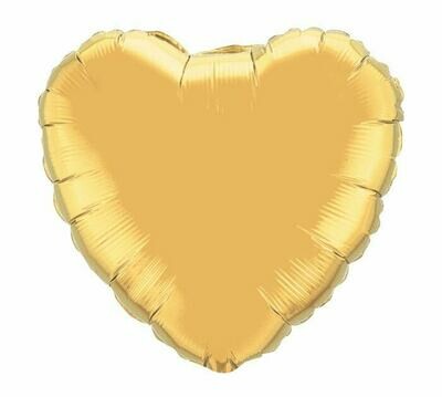 18 - METALLIC HEART SOLID GOLD