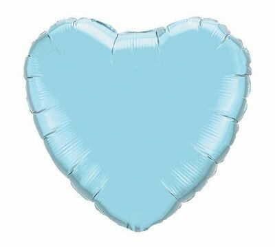 18 - METALLIC HEART SOLID PEARL LIGHT BLUE