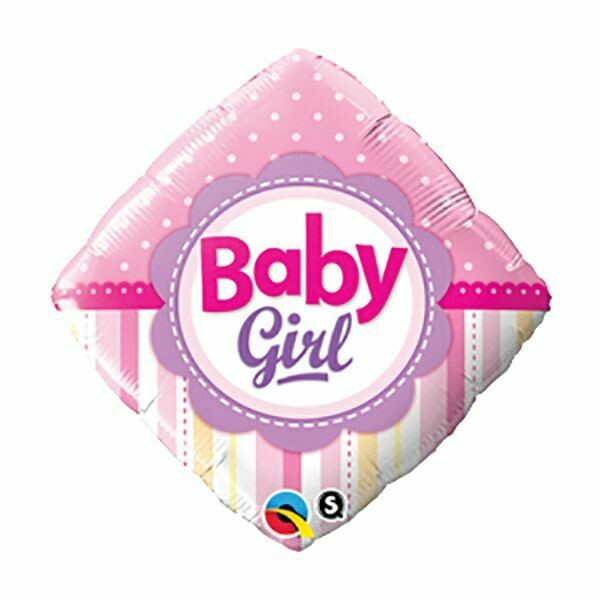 18 - FOIL BABY GIRL DOTS AND STRIPES