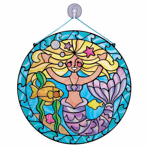 ARTS & CRAFTS - STAINED GLASS 9292-MERMAID