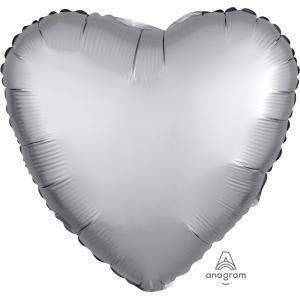 17 - SATIN HEART SOLID SILVER