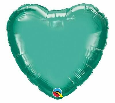 18 - CHROME SOLID HEART GREEN