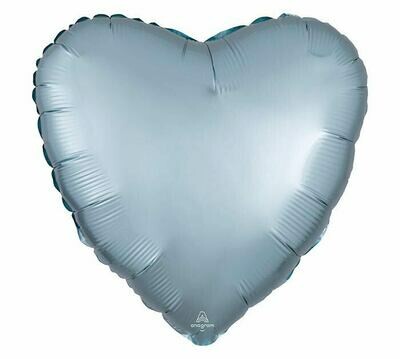 17 - SATIN HEART SOLID PASTEL BLUE