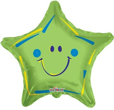 18 - STAR WITH SMILEY FACE GREEN