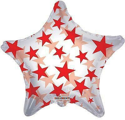 22 - CLEAR WITH STARS RED