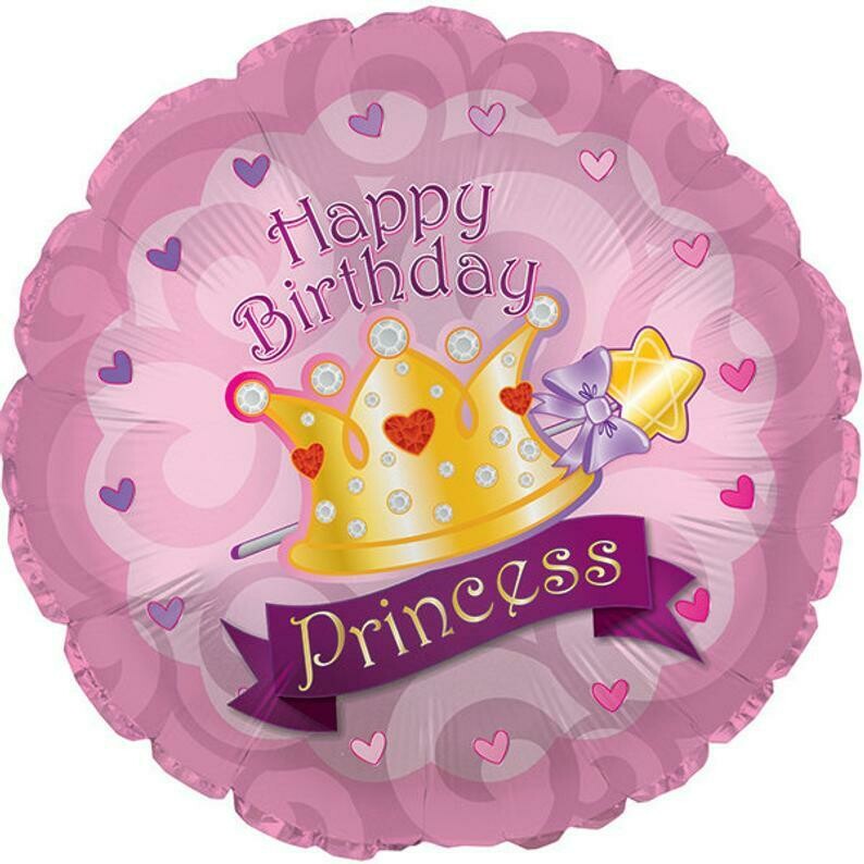 17 - PINK BIRTHDAY PRINCESS WITH CROWN