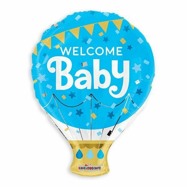 18 -  WELCOME BABY HOT AIR BALLOON - BOY