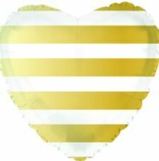 18 - HEART GOLD AND WHITE STRIPE