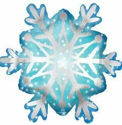 27 - BLUE AND SILVER SNOWFLAKE SHAPE