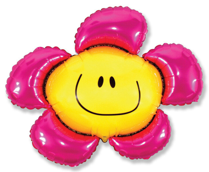 41 - PINK SMILEY FACE FLOWER
