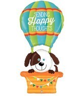 60" SENDING HAPPY THOUGHTS HOT AIR BALLOON W/PUPPY