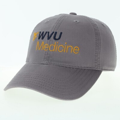 WVU MEDICINE GREY RELAXED TWILL HAT