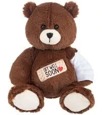 12" GET WELL CUDDLY BEAR WITH CAST