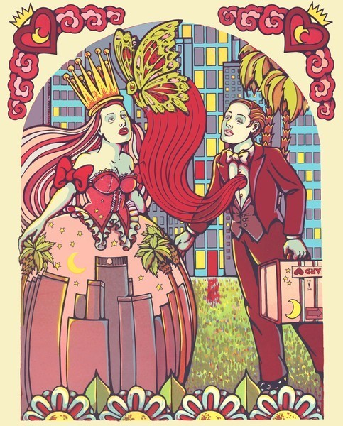 Los Angeles Blue Art Print 2008