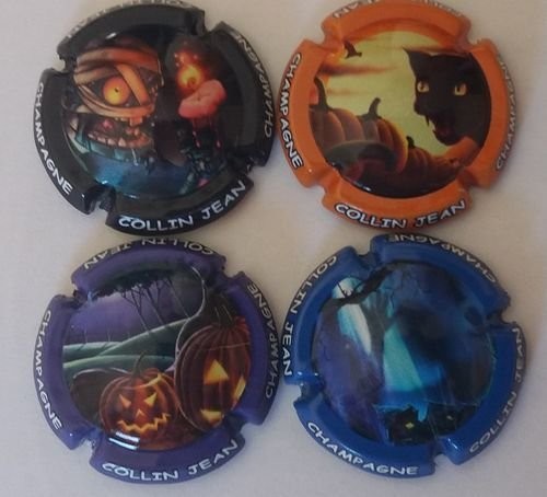 4 BELLES CAPSULES CHAMPAGNE COLLIN JEAN HALLOWEEN REF N°7 a 7e NEWS