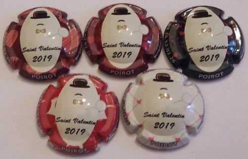 6 BELLES CAPSULES CHAMPAGNE POIROT ET FILS 2019 ST VALENTIN REF N°12e a 12i NEWS