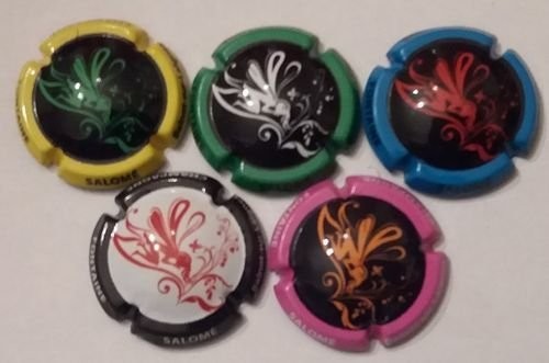 5 BELLES CAPSULES CHAMPAGNE FONTAINE SALOME FEERIE REF N°1 a 1d NEWS
