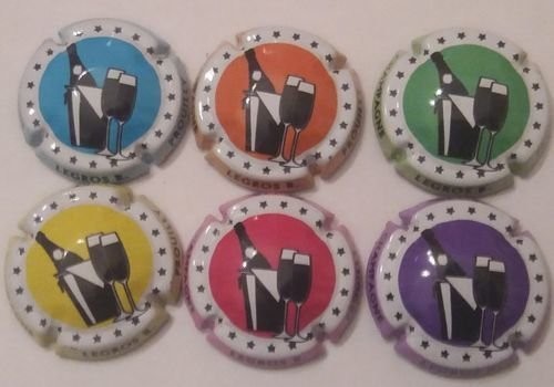 6 BELLES CAPSULES CHAMPAGNE LEGROS.R LES SEAUX REF N° 15 a 15e NEWS