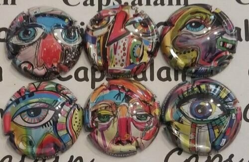 6 BELLES CAPSULES CHAMPAGNE GENERIQUE GRAFFITIS REF 1025/1025e NEWS