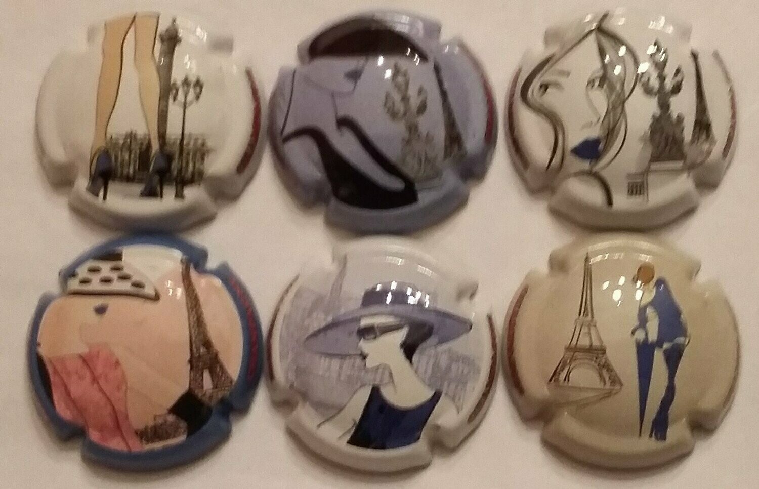 SÉRIE CAPSULES CHAMPAGNE GENERIQUE PARISIENNES REF 938/938e