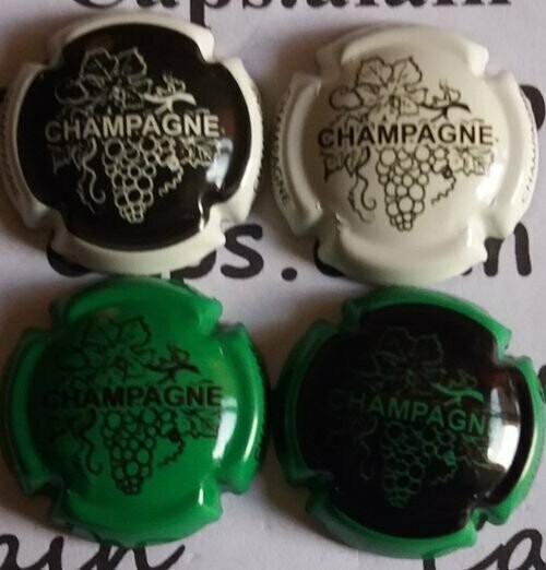 SÉRIE CAPSULES CHAMPAGNE GENERIQUE LES GRAPPES REF 989d/989g